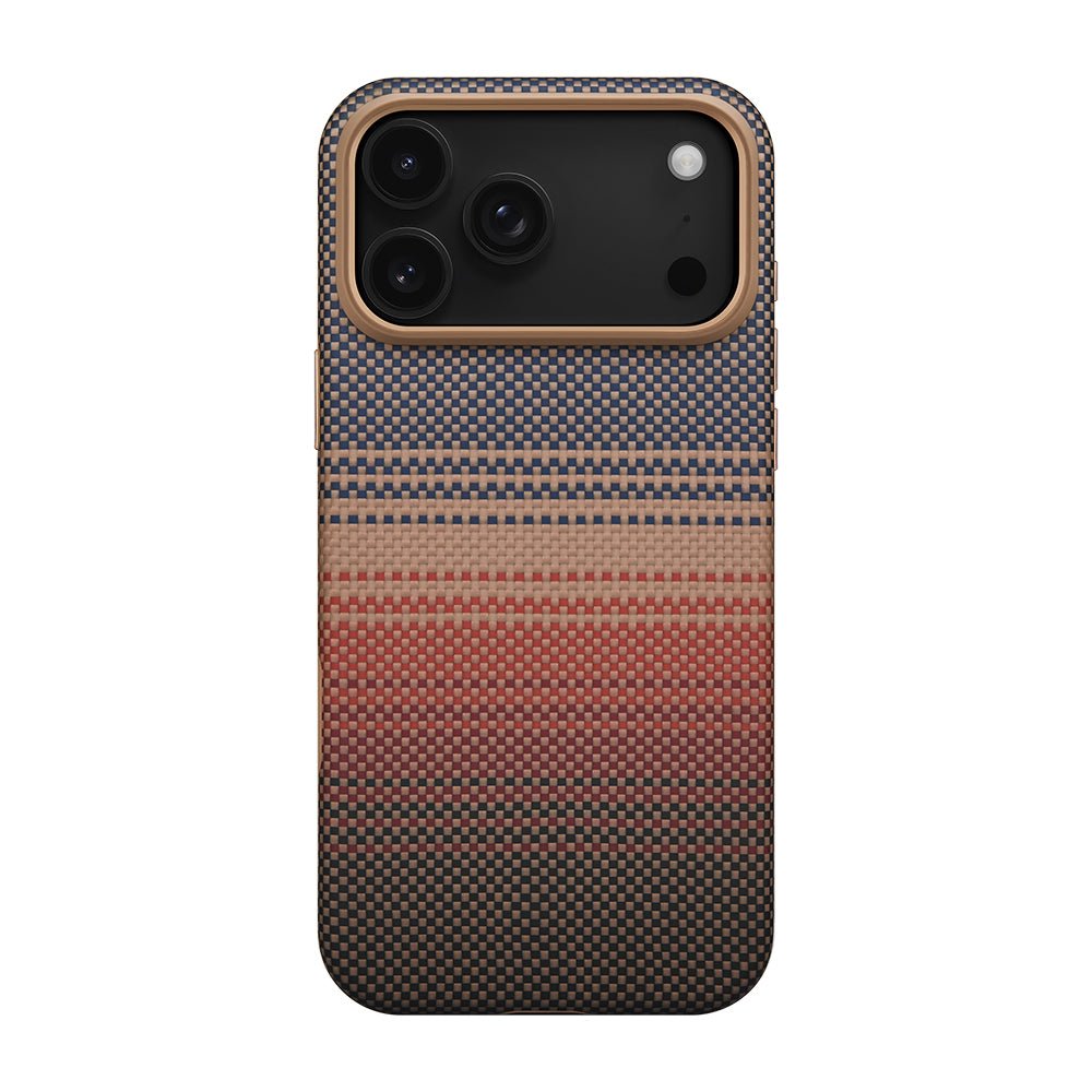 Pitaka Military-Grade Sunset-Moonrise Serisi iPhone 17 Pro Max M-safe Aramid Fiber Sunset Kılıf Pitaka Military-Grade Sunset-Moonrise Serisi iPhone 17 Pro Max M-safe Aramid Fiber Sunset Kılıf